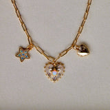 Sweetheart Opal Charm Necklace