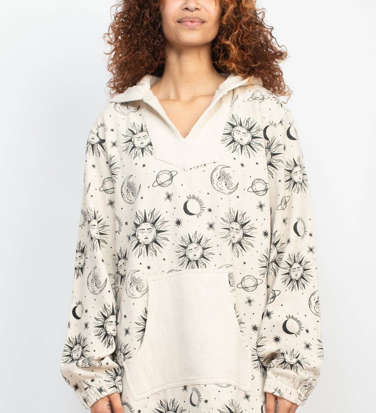 Boho Festival Printed Hoodie - Celestial