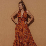 Hippie Bohemian Wide Leg Silk Jumpsuit