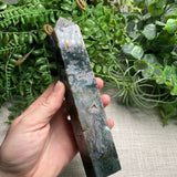 Large Moss Agate Tower