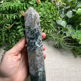 Large Moss Agate Tower