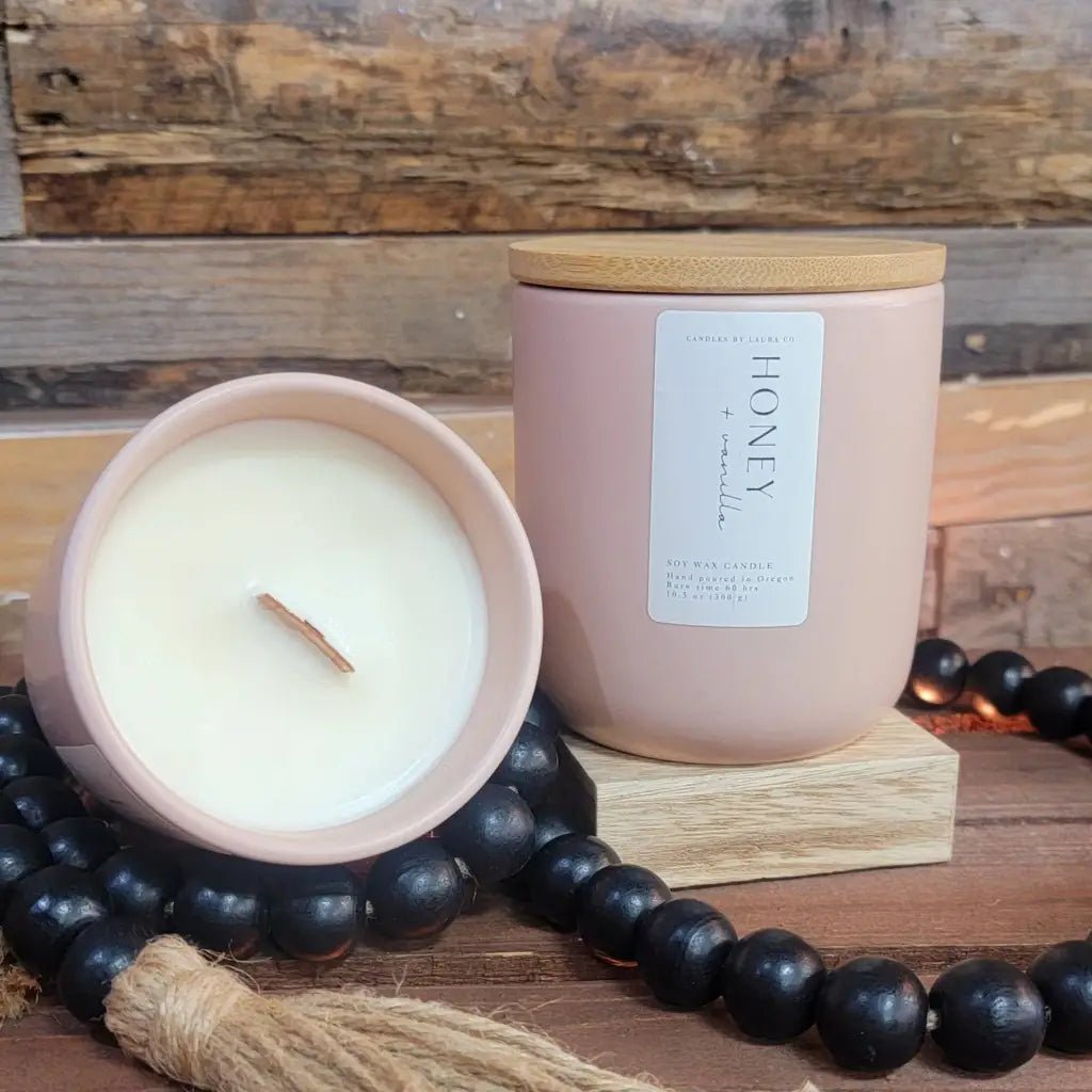 Honey and Vanilla Wood Wick 12 oz Luxe Tumbler