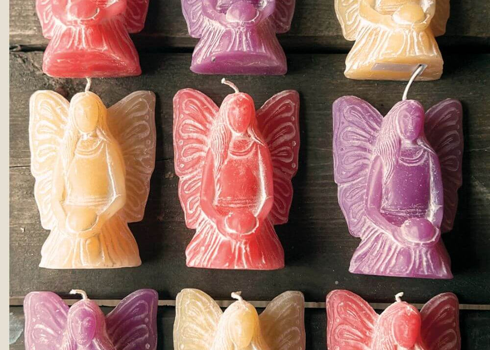 Candles and home fragrance styled for boho decor and ritual living
