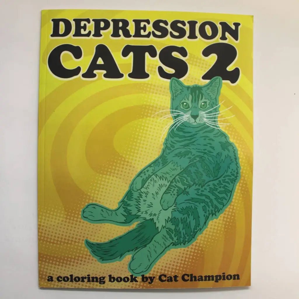 Depression Cats 2 Coloring Book - The Boho Depot