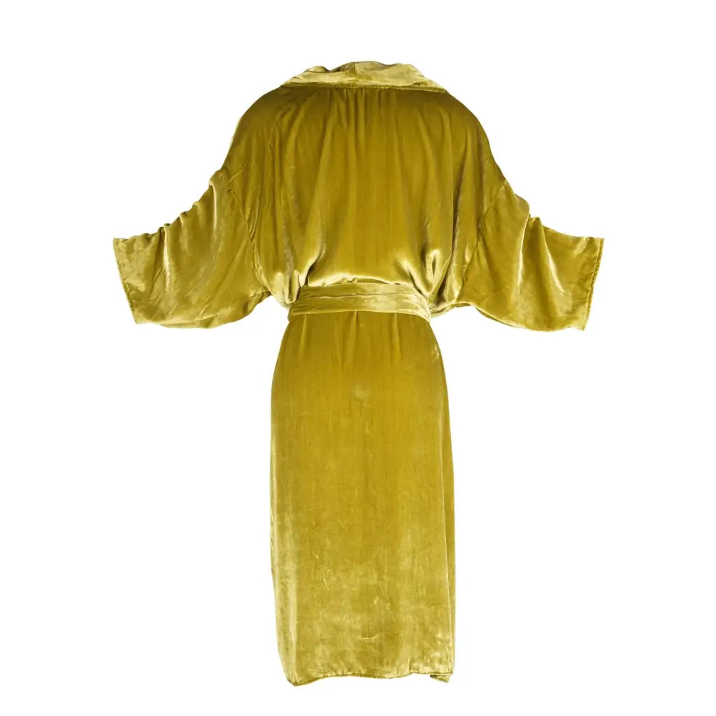 Chartreuse Velvet Koi Kimono by Jennafer Grace