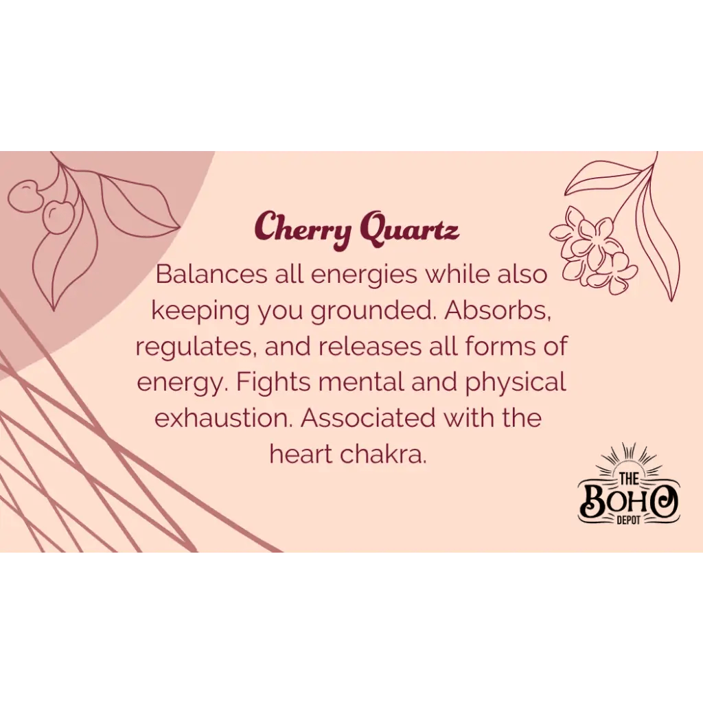 Cherry Quartz Crystal Tumbled Stone - Crystals
