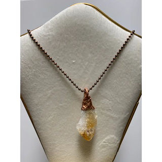 Raw Citrine Crystal Necklace