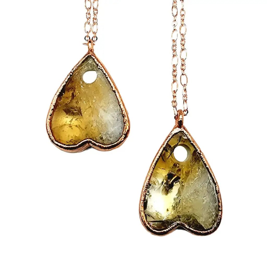 Citrine Necklace Gold - Planchette