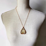 Citrine Necklace Gold - Planchette