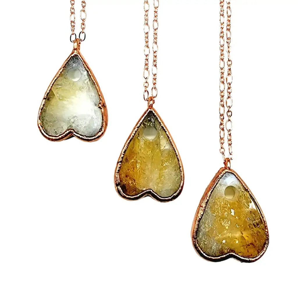 Citrine Necklace Gold - Planchette