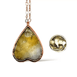 Citrine Necklace Gold - Planchette