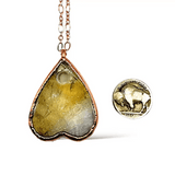 Citrine Necklace Gold - Planchette