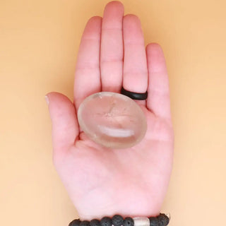 Clear Quartz Crystal Palm Stone Tumble - Crystals