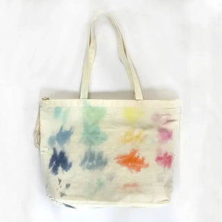 Color Study Hand-painted Zip Canvas Tote by Merle Works