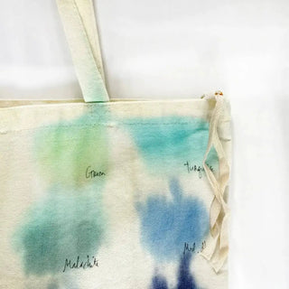 Color Study Hand-painted Zip Canvas Tote by Merle Works