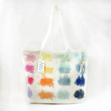 Color Study Hand-painted Zip Canvas Tote by Merle Works