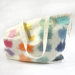 Color Study Hand-painted Zip Canvas Tote by Merle Works - The Boho Depot