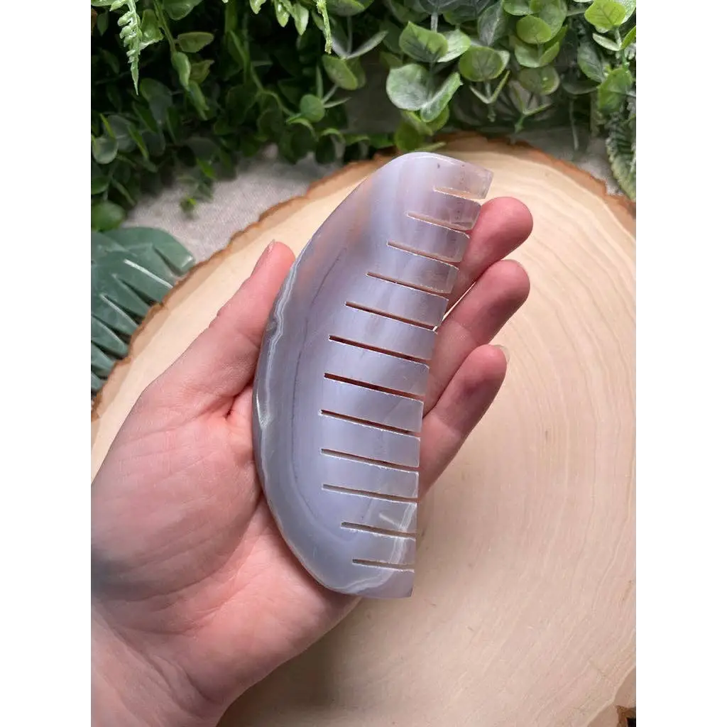 Agate Crystal Comb