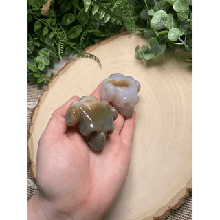 Agate Crystal Demon Skull