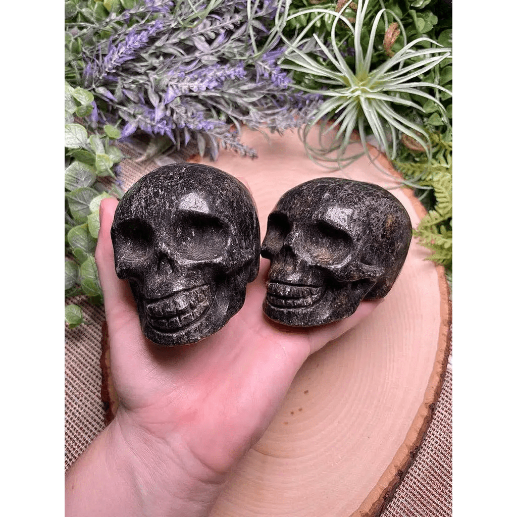 Astrophyllite Crystal Skull - The Boho Depot