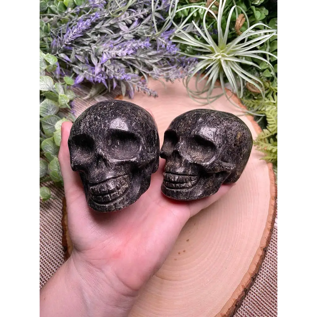 Astrophyllite Crystal Skull - The Boho Depot
