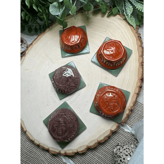 Green Aventurine Crystal Lotus Cake