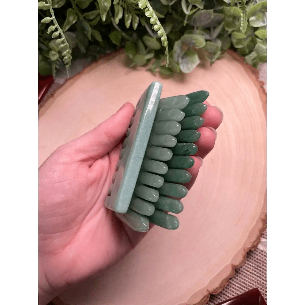 Green Aventurine Crystal Comb - The Boho Depot
