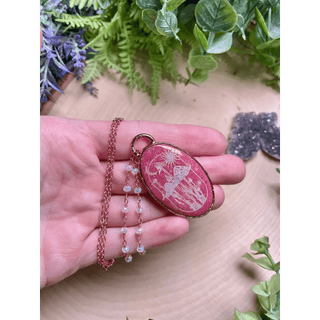 Mushroom Pink Aventurine Necklace