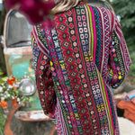 Oversized handmade boho trench coat unisex layering piece
