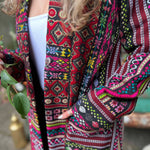 Style shot of festival cotton unisex long trench coat outfit