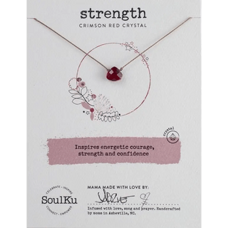 Crimson Red Soul Shine Necklace for Strength