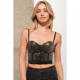 Crop Studded Corset Cami