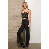 Crop Studded Corset Cami