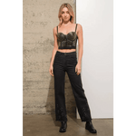 Crop Studded Corset Cami