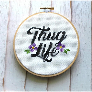 Cross Stitch Kit 5’’ - Thug Life