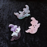 Assorted set of natural crystal ghost carvings in multiple stones.