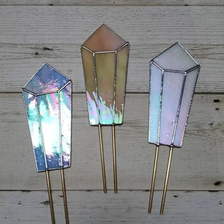 Stained Glass Plant Stake - Crystal