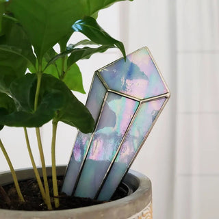 Stained Glass Plant Stake - Crystal