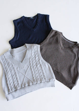 Cropped Sweater Vest