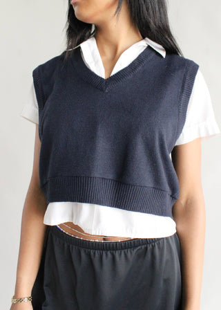 Cropped Sweater Vest