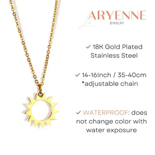 Dainty Gold Sun Necklace