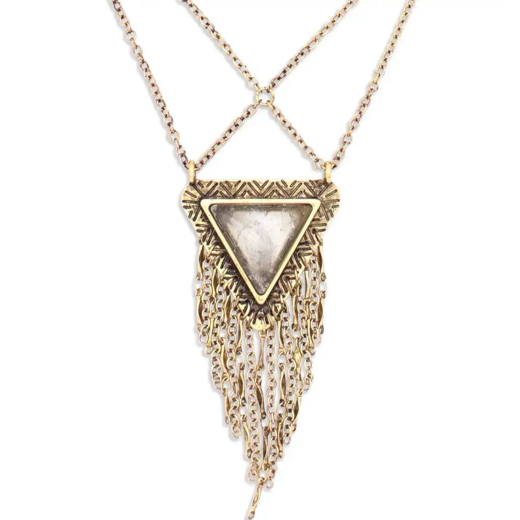 Days To Come Crystal Necklace - Gold/Quartz