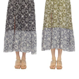 Celestial Slit Ruffled Maxi Skirt