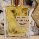 Close-up label of Desert Fleur Botanical Perfume by Bohemian Rêves – 50ml