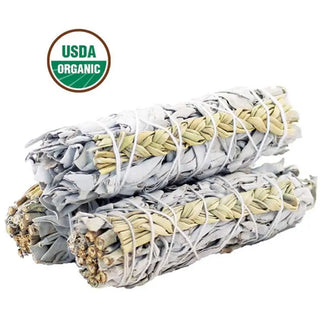 Sweetgrass White Sage Organic Smudge Sticks | 4’’