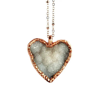 Druzy Heart Necklace