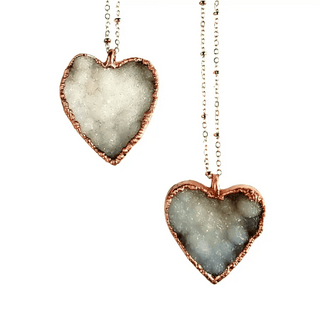 Druzy Heart Necklace