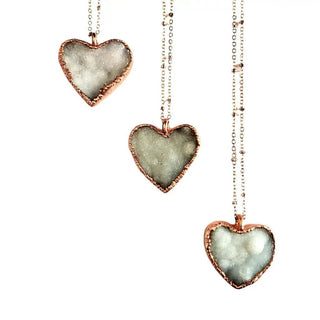 Druzy Heart Necklace