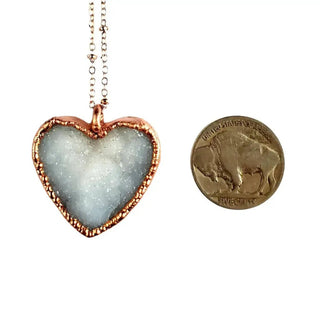 Druzy Heart Necklace