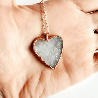 Druzy Heart Necklace